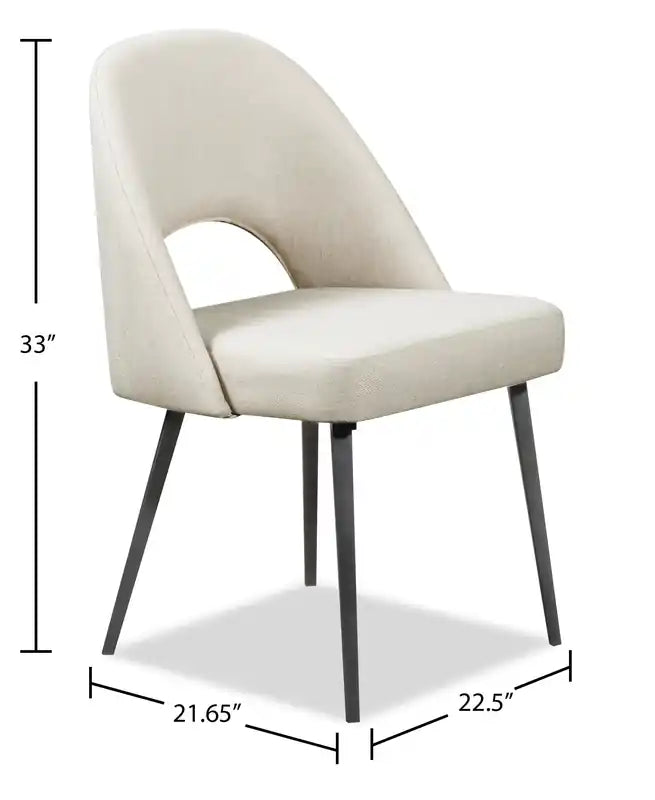Chaise de salle à manger avec tissu en cuir végétalien