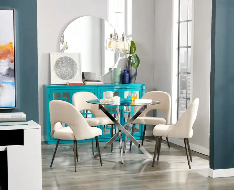 Chaise de salle à manger avec tissu en cuir végétalien