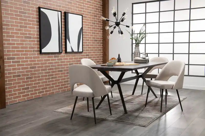Chaise de salle à manger avec tissu en cuir végétalien