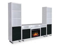 Ignatius Modern 3-Piece Entertainment Centre with Electric Fireplace and Storage for TVs up to 70- White