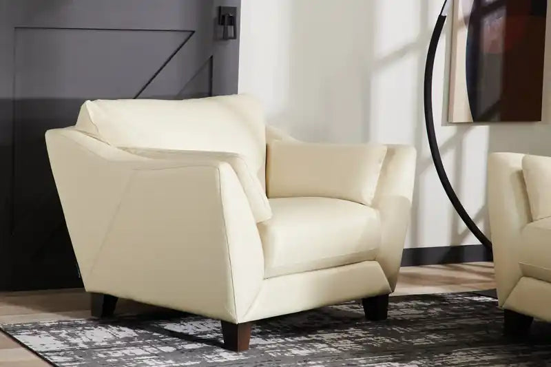 Chaise en cuir véritable avec pieds en bois – Gris anthracite
