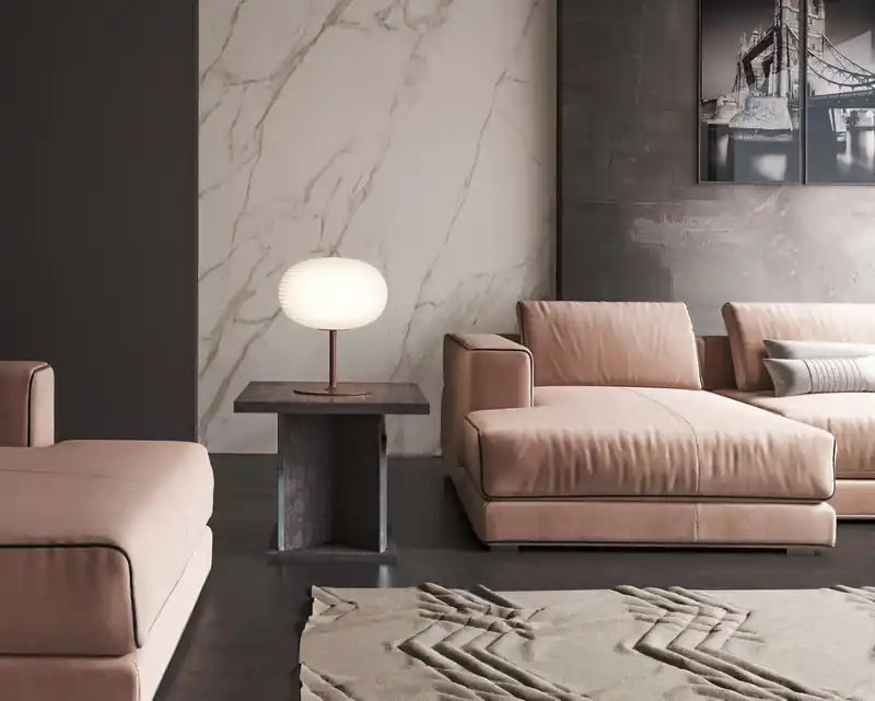 Table d'appoint moderne 26 - Bois gris foncé avec finition laquée