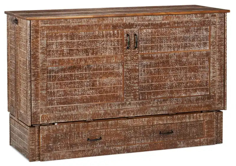 Parker Cabinet Bed, Weathered Brown