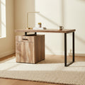 Remi 47.25 Reversible Office Desk with Drawer & Cabinet