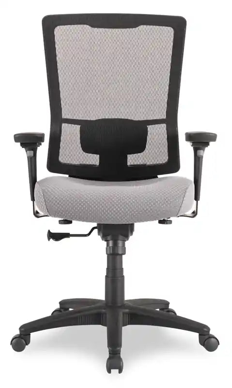 26.8 Chaise de bureau - Gris avec dossier en maille