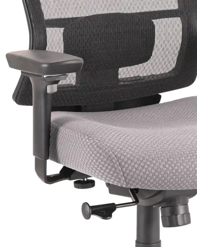 26.8 Chaise de bureau - Gris avec dossier en maille