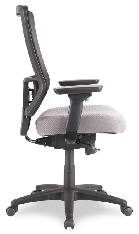 26.8 Chaise de bureau - Gris avec dossier en maille
