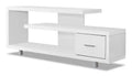 Rene 60 Modern TV Stand with Storage and Cable Management for TVs up to 65- White