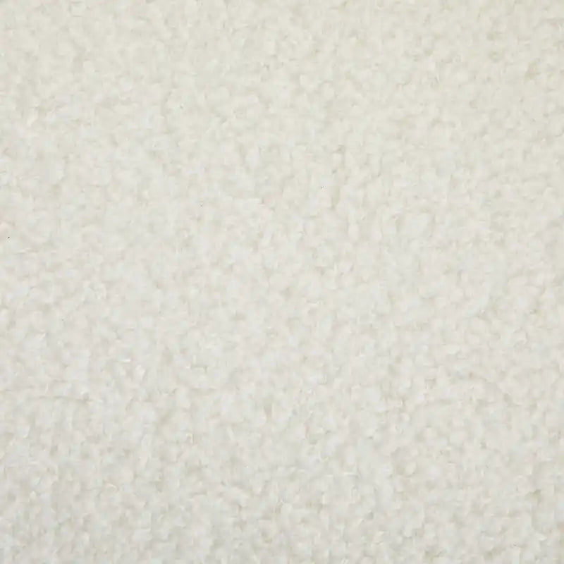 31.1 Fauteuil d'appoint incurvé en tissu Sherpa - Crème glacée