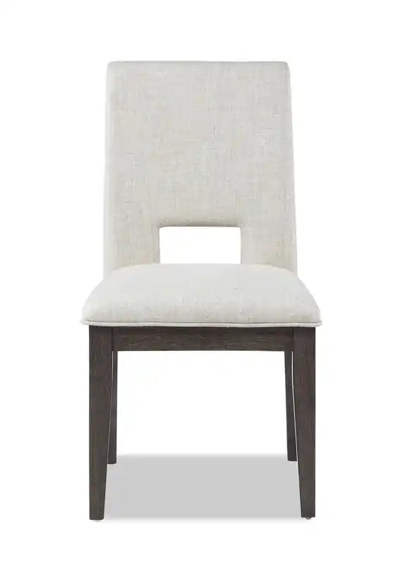 Chaise de salle à manger en tissu chenille - Vert et marron expresso